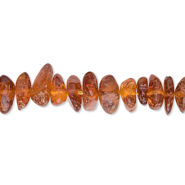 Bead, amber (heated), dark, small to large chip, Mohs hardness 2 to 2-1/2. Sold per 15-1/2" to 16" strand. image number 0