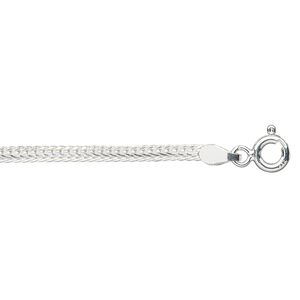 Chain 1pkg1 sterling silver foxtail, 2.3mm hammered / mixed clasp, 16 inch