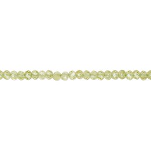 Peridot 1pkg1, faceted rondelle bead natural 15.5-16 inch 3x2mm-3.5x2.5mm