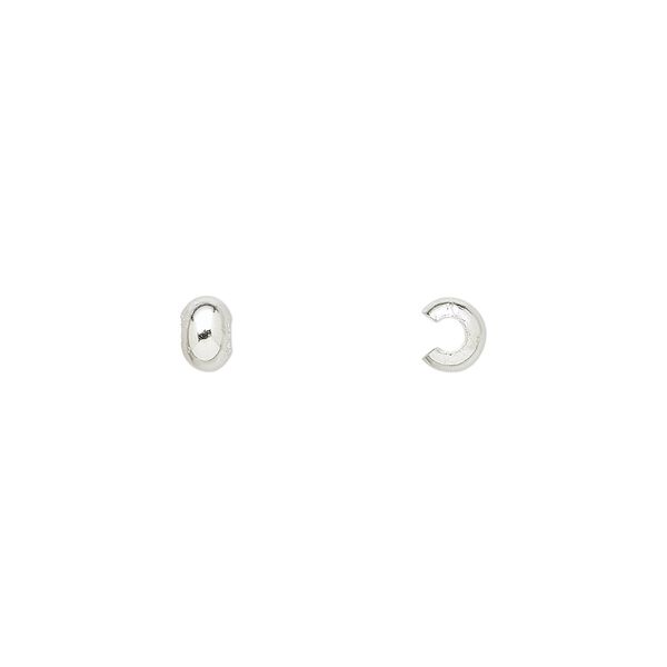 Crimp cover, sterling silver, 4mm. Sold per pkg of 10. image number 0