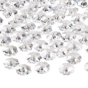 Bead 144pk crystal, Preciosa Czech crystal 8x3mm loch flower