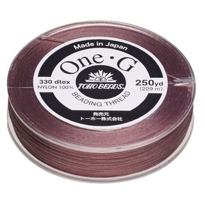 Thread, One-G™, nylon, pkg/250 yards, mauve, size 0.