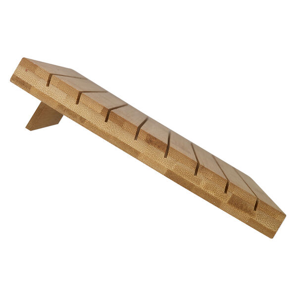 Display, earring card holder, bamboo, 2 x 10-5/8 x 8-1/4 inch inclined. Sold individually. image number 2