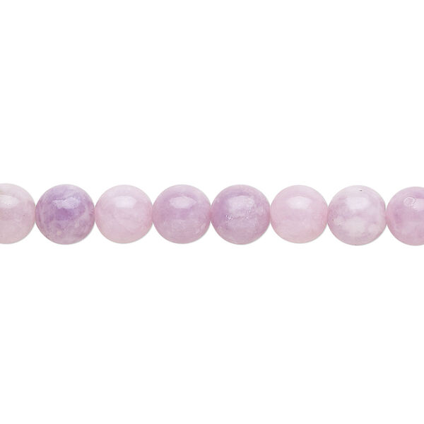 Bead, pink lepidolite (natural), 6mm round, B grade, Mohs hardness 2-1/2 to 4. Sold per 8-inch strand, approximately 30 beads. image number 0