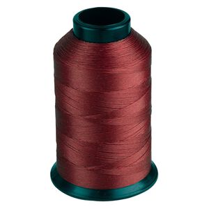 Thread, Nymo®, nylon, red, size D. Sold per 3-ounce spool.