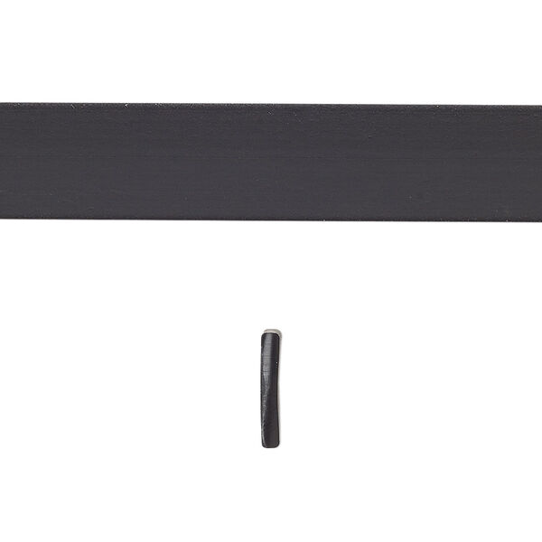Cord, silicone, black, 10x1.7mm flat. Sold per pkg of 1 yard. image number 0