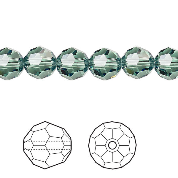 Bead 12pk erinite, Crystal Passions® 8mm round 5000 image number 0