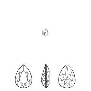 Fancy stone 6pk crystal foil back, Crystal Passions® 4x2.9mm pear 4320