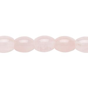 Rose quartz 1pkg1, oval bead natural 15.5-16 inch 10x8mm