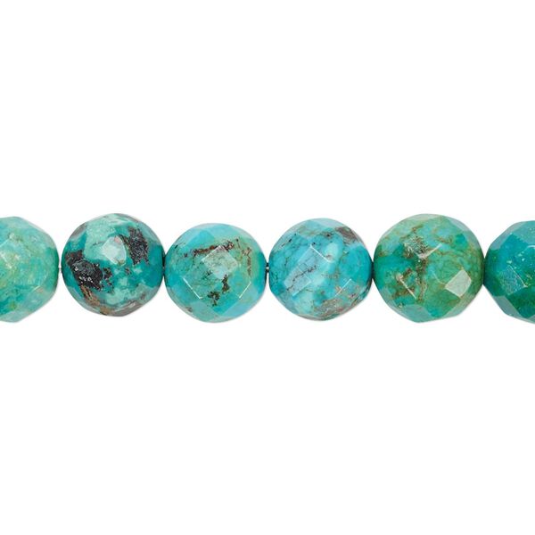 Turquoise 1pkg1, faceted round bead 15.5-16 inch 8mm image number 0