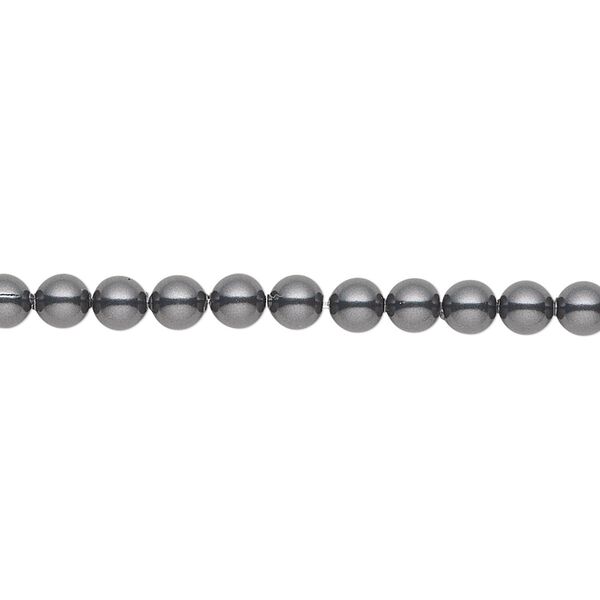 Pearl 100pk black, Crystal Passions® 4mm round 5810 image number 0