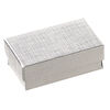 Box 1pkg10, paper and "cotton" filled, silver 2-1/2 x 1-1/2 x 7/8 inches rectangle image number 0