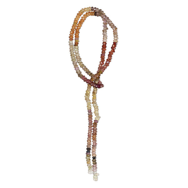 Multi-sapphire 1pkg1, hand-cut faceted rondelle bead B grade, 13 inch 2x1mm-3x2mm image number 0