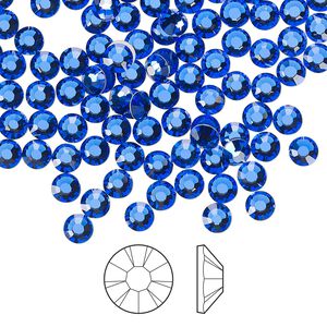 Flat back 1440pk sapphire foil back, Preciosa MAXIMA Czech crystal rhinestone 3.8-4mm chaton rose round SS16