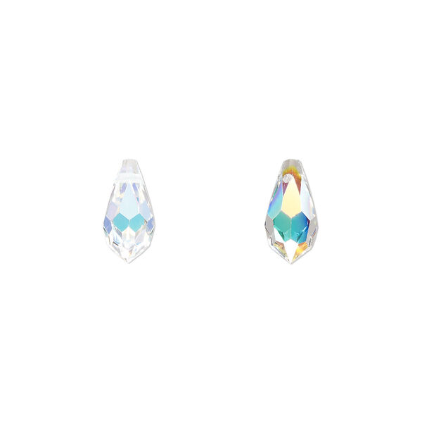 Briolette 144pk crystal AB, Preciosa Czech crystal 11x5.5mm pendant drop image number 0