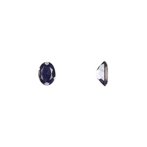 Iolite 1pkg1, hand-cut faceted oval gem natural 7x5mm