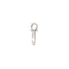 Bail, ice-pick, antiqued sterling silver, 15x13mm with rope design, 8mm grip length. Sold individually. image number 1