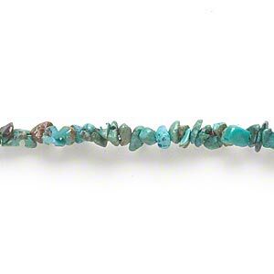 Turquoise 1pkg1, chip bead 15 inch mini