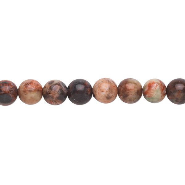 Bead, dream jasper (natural), 6mm round, B grade, Mohs hardness 7. Sold per 15-1/2" to 16" strand. image number 0