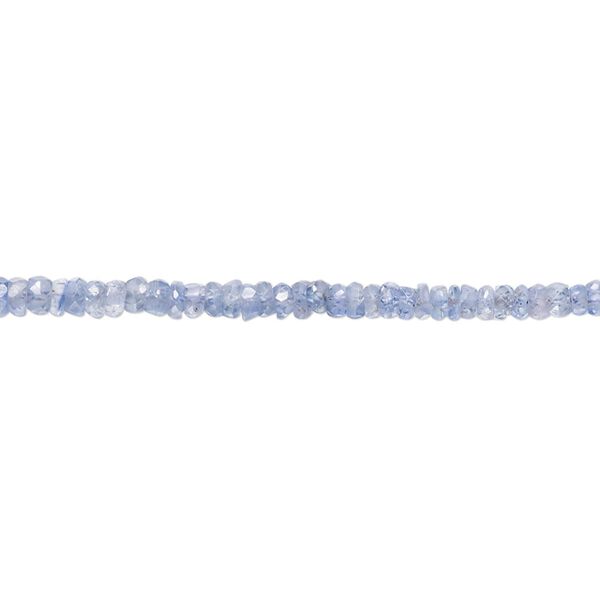 Tanzanite 1pkg1, hand-cut faceted rondelle bead 5.5 inch 2x1mm-3x2mm image number 0