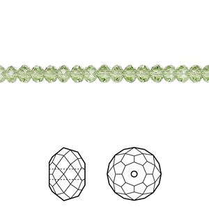 Bead 144pk peridot, Crystal Passions® Regenerated 4x3mm rondelle 5040