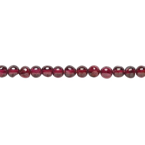 Garnet 1pkg1, hand-cut round bead 15.5-16 inch 4mm image number 0