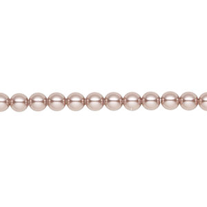 Pearl 1pkg100 vintage rose, Crystal Passions&reg; 4mm round 5810