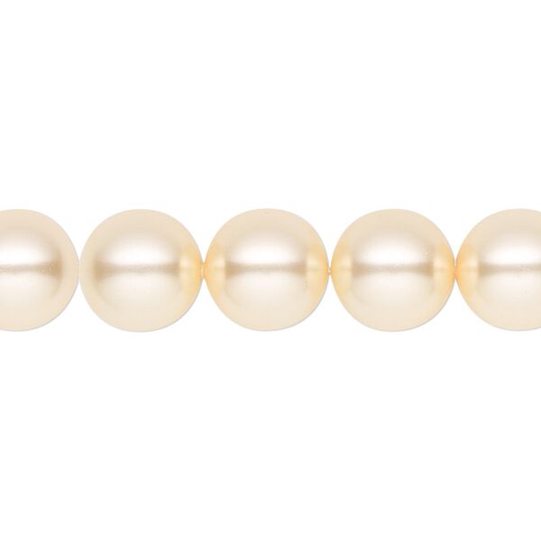 Pearl 100pk light gold, Swarovski® 10mm round 5810 image number 0