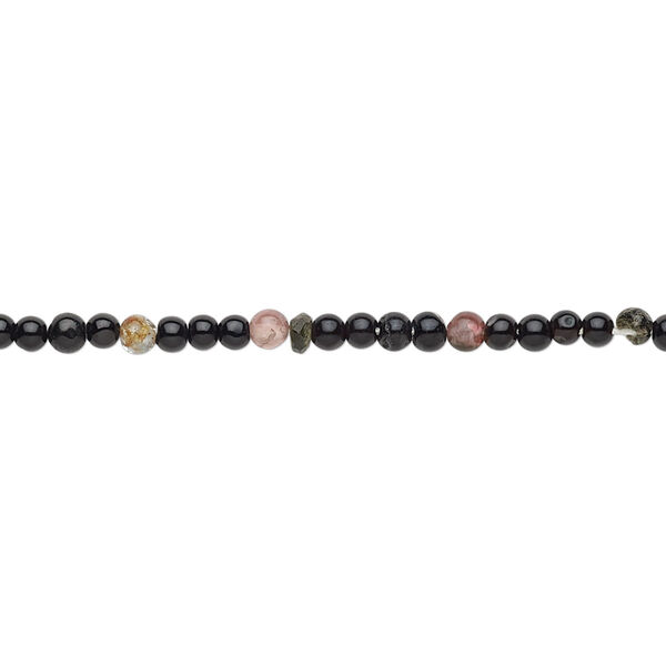 Bead, multi-tourmaline (natural), 2-3mm hand-cut round, C grade, Mohs hardness 7 to 7-1/2. Sold per 12-inch strand. image number 0