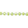 Bead, glass 1pkg8, opaque white and green, 14mm hand-painted round. image number 1