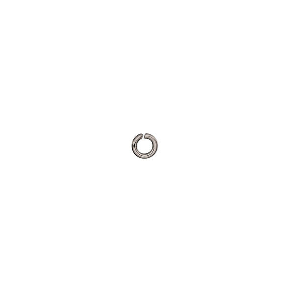 Jump ring, stainless steel, 4mm round, 2.4mm inside diameter, 20 gauge. Sold per pkg of 50. image number 0