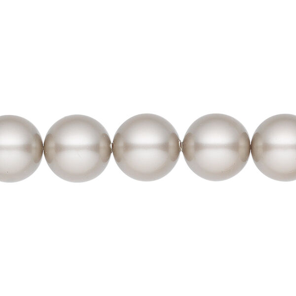 Pearl 25pk platinum, Crystal Passions® 10mm round 5810 image number 0