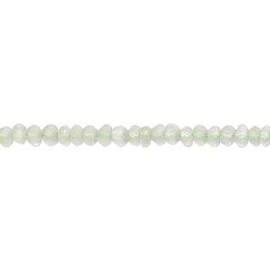 Prehnite 1pkg1, hand-cut faceted rondelle bead natural 15.5-16 inch 3x2mm-4x3mm