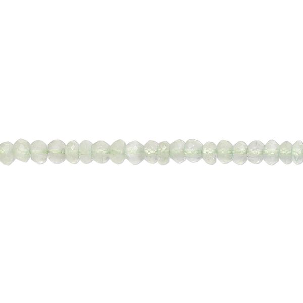 Prehnite 1pkg1, hand-cut faceted rondelle bead natural 15.5-16 inch 3x2mm-4x3mm image number 0