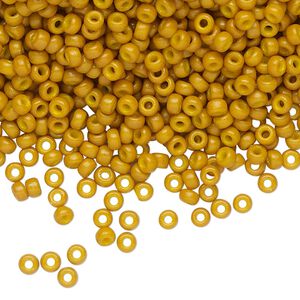 Seed bead, Miyuki, glass, pkg/50g, #8 rocaille, Duracoat® opaque outside dyed hawthorne, (RR-4456).