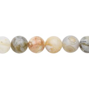 Bamboo agate 1pkg1, round bead natural 15.5-16 inch 8mm