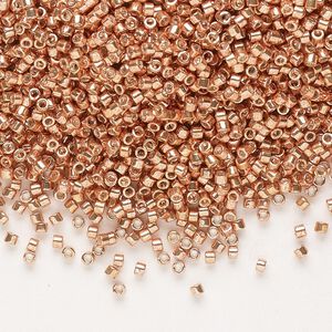 Seed bead, Delica®, glass, pkg/7.5g, #11 round, opaque galvanized muscat (DB-0434).