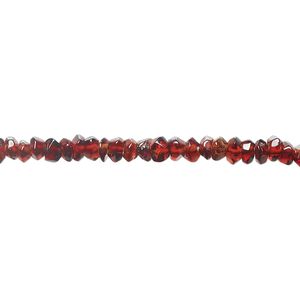 Garnet 1pkg1, hand-cut faceted rondelle bead 13 inch 3x2mm-5x4mm