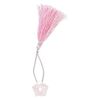 Rose quartz 1pkg1, hand-cut top-drilled carved flower bead natural 20x20mm / 4mm center hole image number 1
