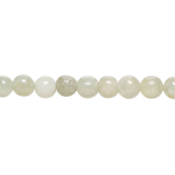 Aquamarine 1pkg1, hand-cut round bead, 12 inch 5-6mm image number 0