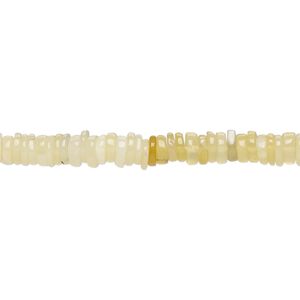 Yellow opal 1pkg1, hand-cut rondelle bead natural 8 inch 4x1mm-5x2mm