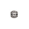 Bead, stainless steel, 10.5mm round with flower. Sold individually. image number 0