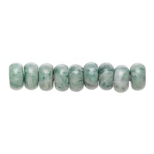 Ching hai "jade" 1pkg10, rondelle bead natural 8x5mm