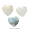 Amazonite 1pkg3, half-drilled puffed heart bead natural, 17-19mm image number 2