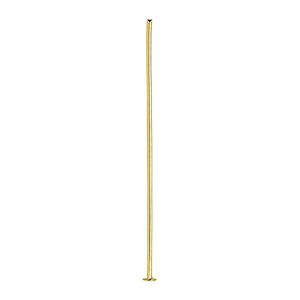 Head pin, gold-plated brass, 1-1/2 inches, 21 gauge. Sold per pkg of 1,000.