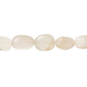 Grey moonstone / peach moonstone 1pkg1, hand-cut nugget bead natural, 13 inch mini to small