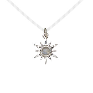 Labradorite / sterling silver 1pkg1, open star drop natural antiqued 12x12mm