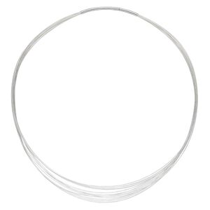 Neckwire, multi-strand, sterling silver and steel, 0.5mm twisted, 24 inches with 3mm friction clasp. Sold individually.