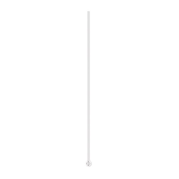 Head pin, silver-plated brass, 1-1/2 inches with 1.5mm ball, 24 gauge. Sold per pkg of 100. image number 0