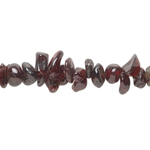 Bead, garnet (natural), medium to large chip, Mohs hardness 7 to 7-1/2. Sold per 15-1/2" to 16" strand. image number 0
